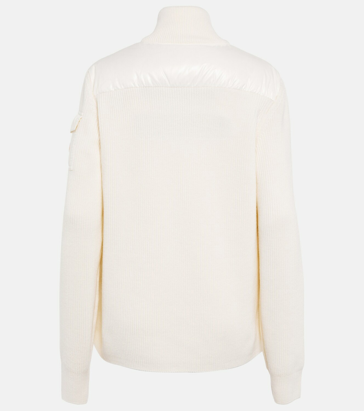 Moncler Down Paneled Virgin Wool Cardigan Moncler