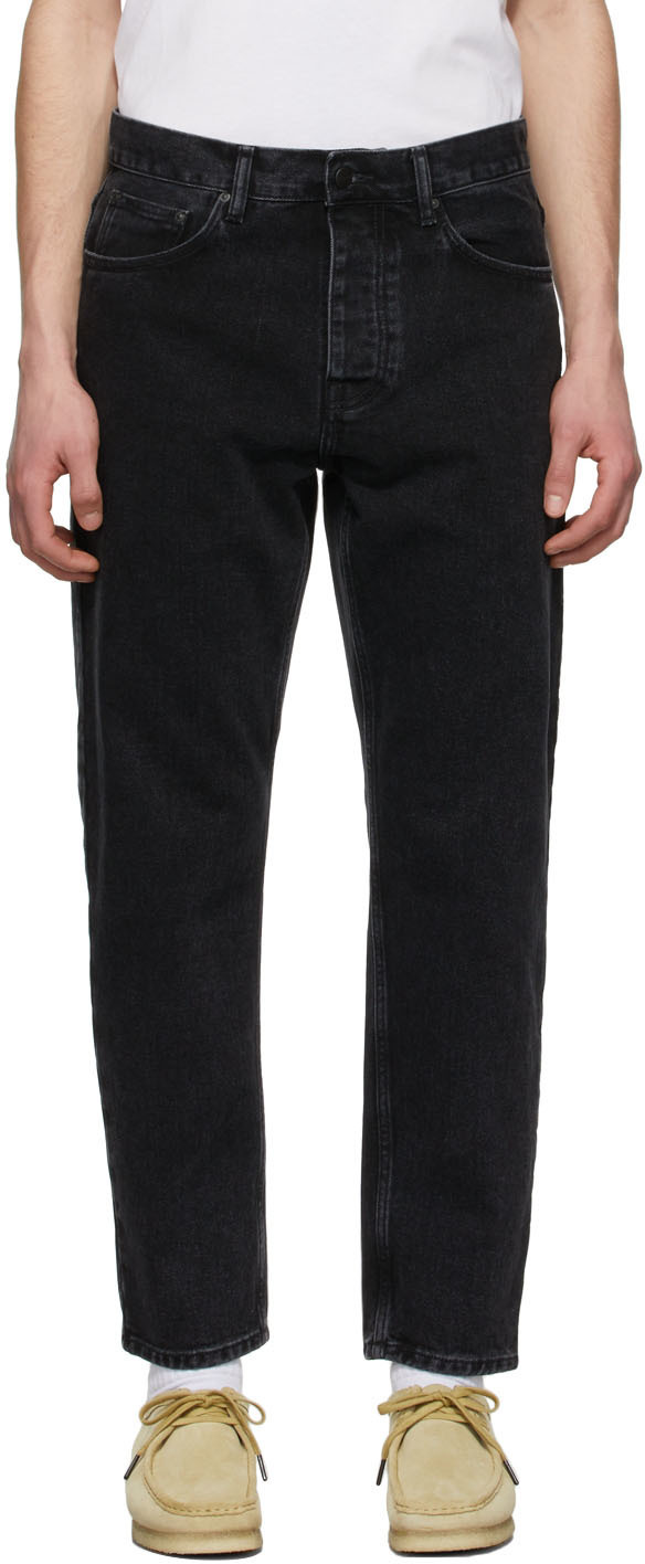 Carhartt Work In Progress Black Stone Washed Newel Jeans Carhartt Wip