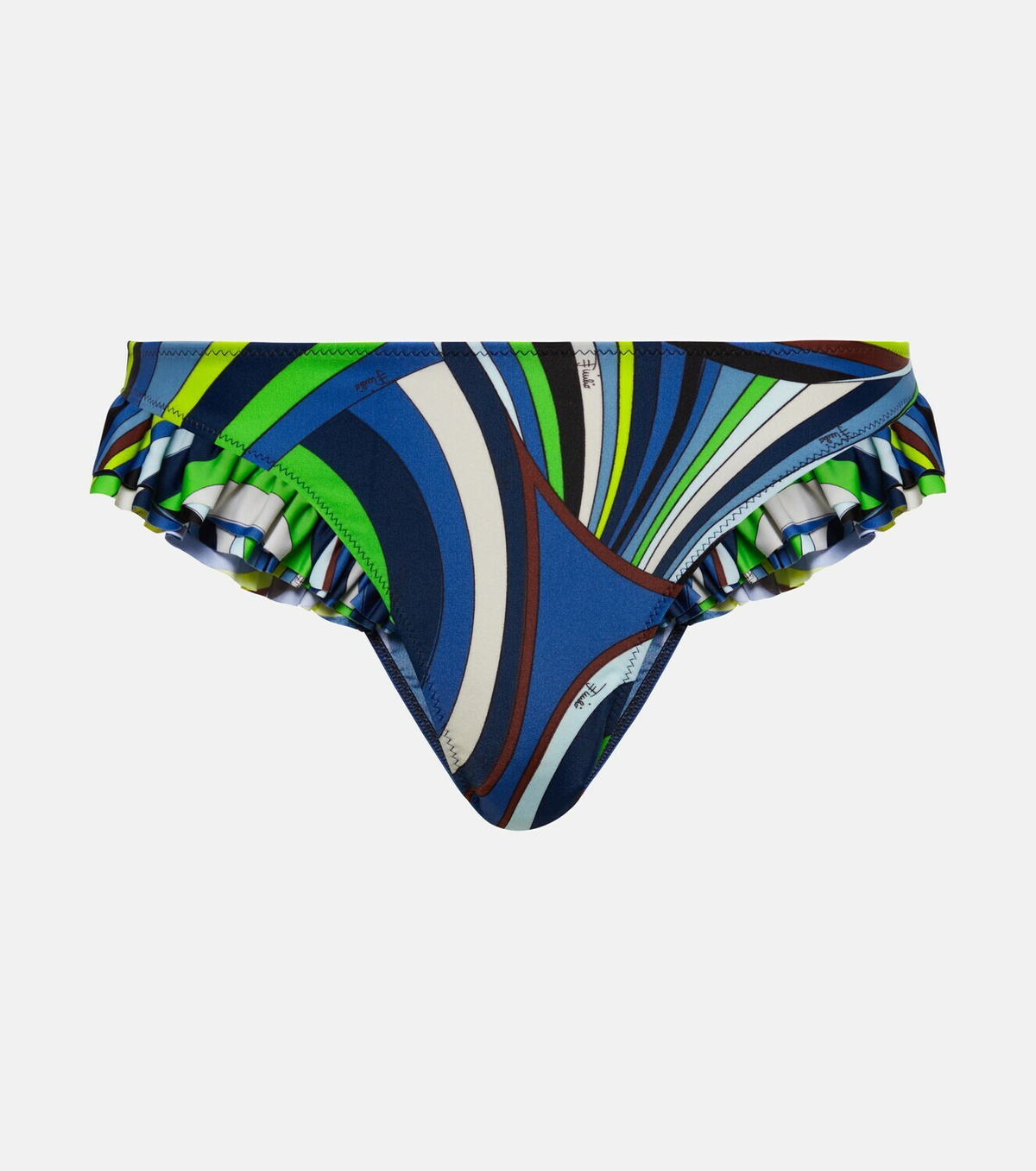 Pucci Printed Low Rise Bikini Bottoms Emilio Pucci