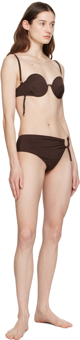 Jacquemus Brown Le Raphia Le Bas De Maillot Aouro Bikini Bottoms