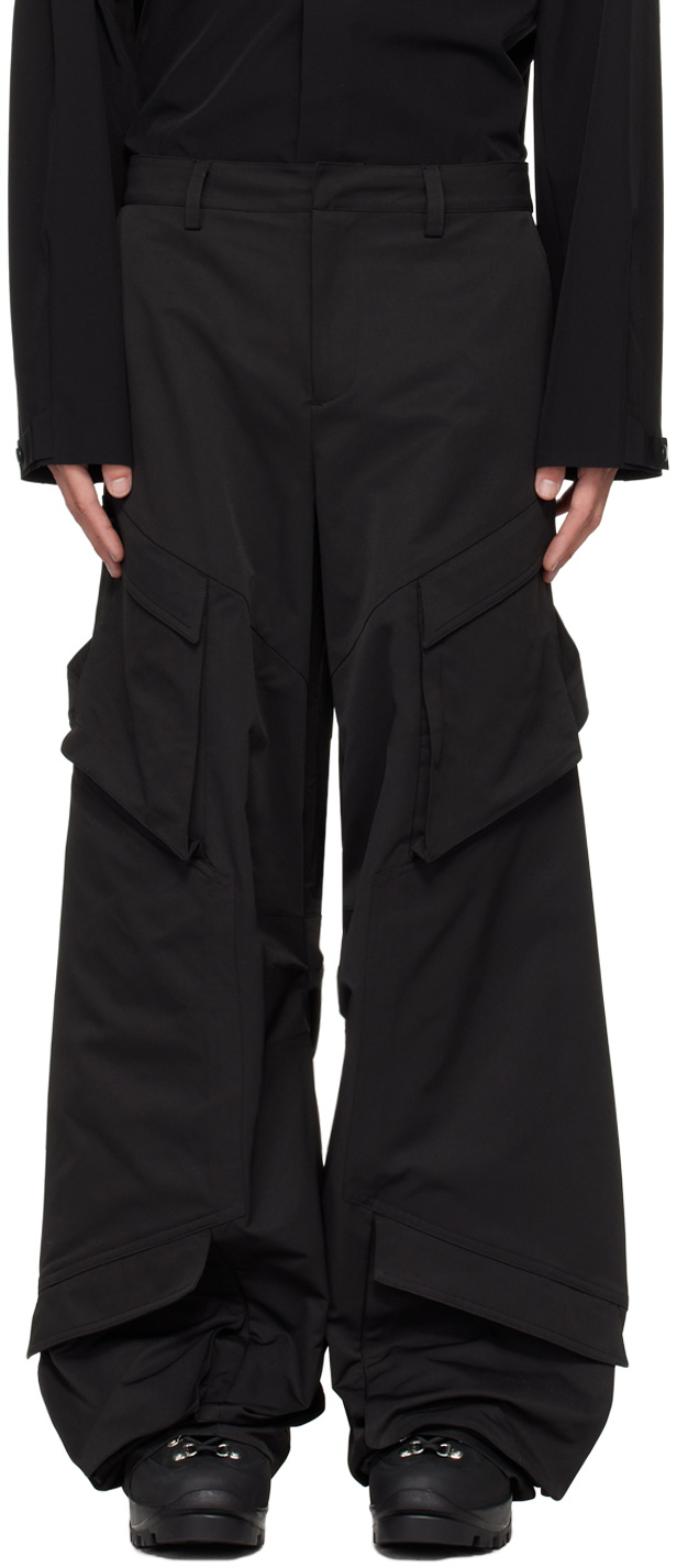 Heliot Emil Black Cellulae Cargo Pants Heliot Emil