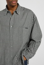Acne Studios Plaid Cotton Shirt Black And White