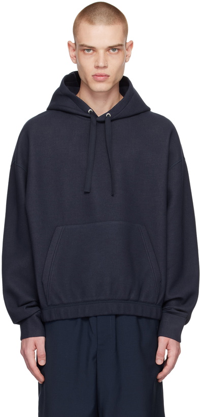 Photo: AMI Paris Navy Boxy Hoodie