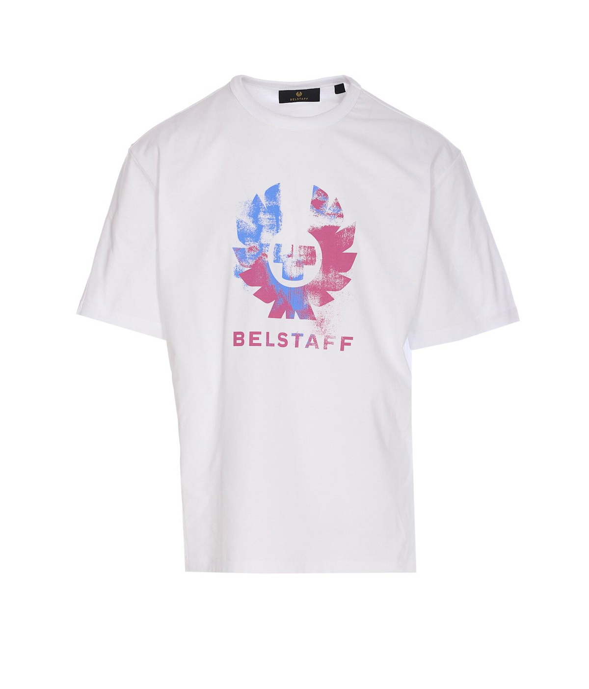 【関税込み】Belstaff ホワイト ロゴパッチ Tシャツ belstaff-mens-logo-patch-t-