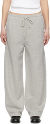 The Elder Statesman Gray Daily Wide Leg Sweatpants