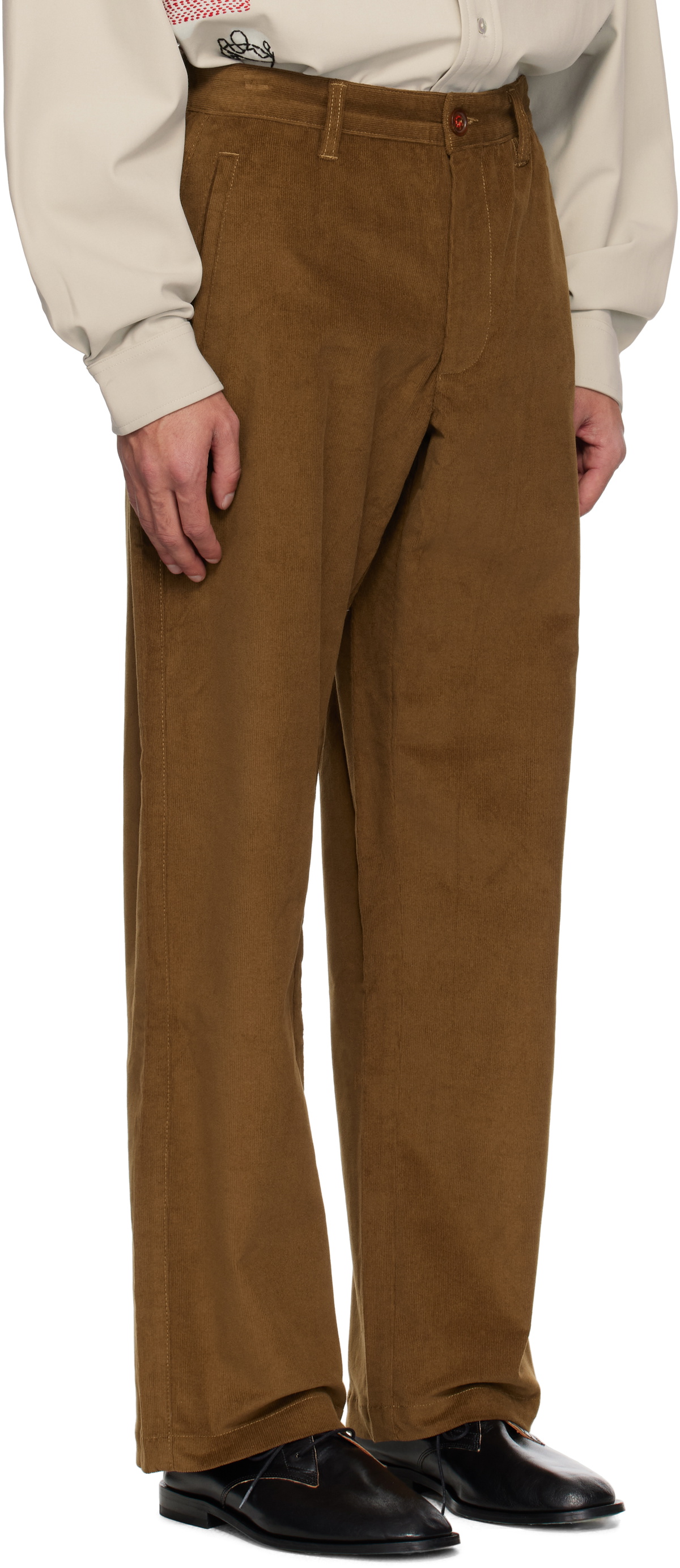 Glass Cypress Brown Corduroy Trousers