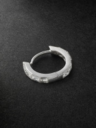 MARIA TASH - 8mm Invisible Set Baguette Eternity 18-Karat White Gold Diamond Single Hoop Earring