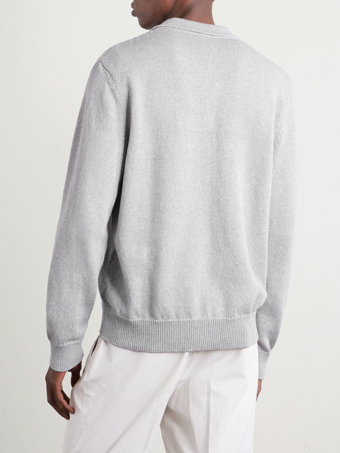 Eleventy - Cotton and Silk-Blend Cardigan - Gray