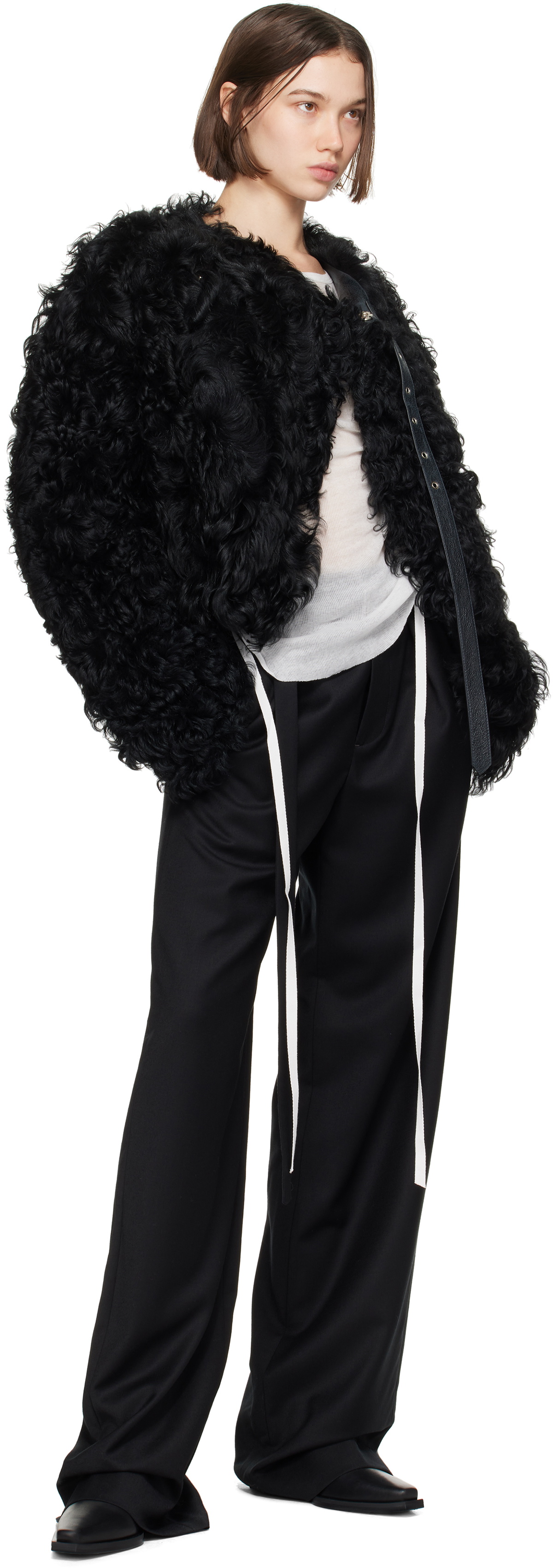 Ann Demeulemeester Black Linna High-Comfort Trousers