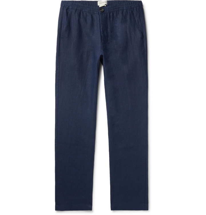 Photo: OLIVER SPENCER - Linen Trousers - Blue