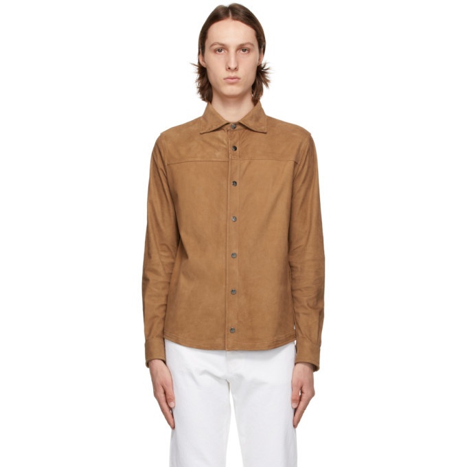 Photo: Isaia Brown Suede Shirt Jacket