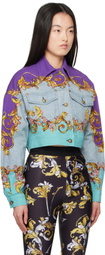 Versace Jeans Couture Multicolor Outline Barocco Denim Jacket