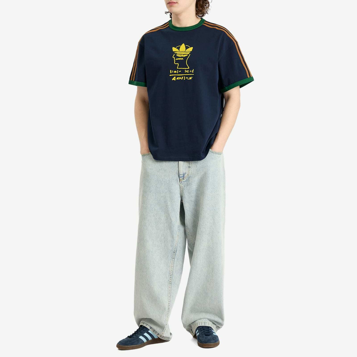 Adidas X Brain Dead T-Shirt in Collegiate Navy