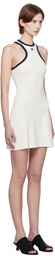 Courrèges White & Navy Scuba Minidress
