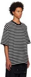 mastermind JAPAN Black & White Striped T-Shirt