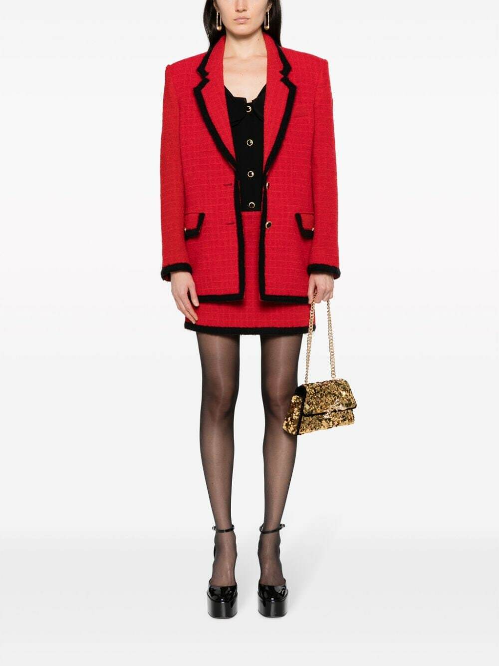 ジャケット ALESSANDRA RICH Embroidered Tweed Oversize Blazer Alessandra Rich Embroidered tweed oversize blazer | The