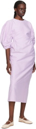 Kika Vargas Purple Bessie Midi Dress