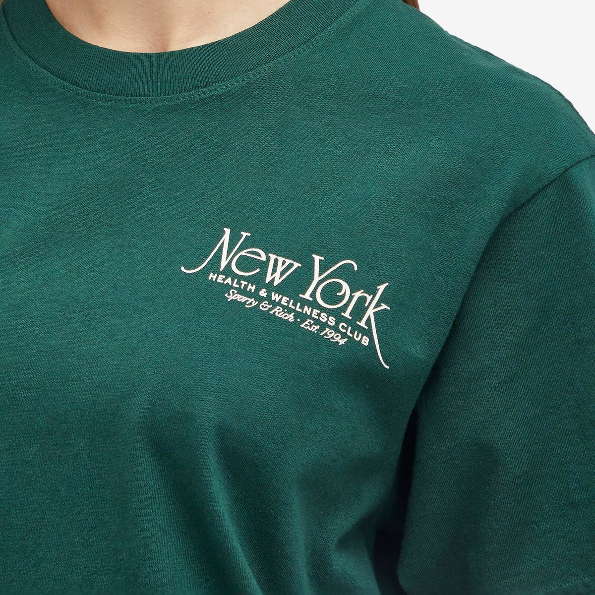 Sporty & Rich Women's NY 94 T-Shirt in Forest Cream