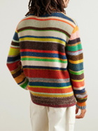 The Elder Statesman - Striped Cashmere Sweater - Blue