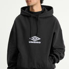 Umbro by Slam Jam Men's OG Logo Mask Hoodie in Washed Black
