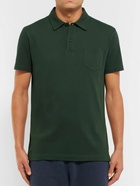 Sunspel - Riviera Slim-Fit Cotton-Mesh Polo Shirt - Green