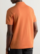 Stone Island - Logo-Appliquéd Stretch-Cotton Piqué Polo Shirt - Orange