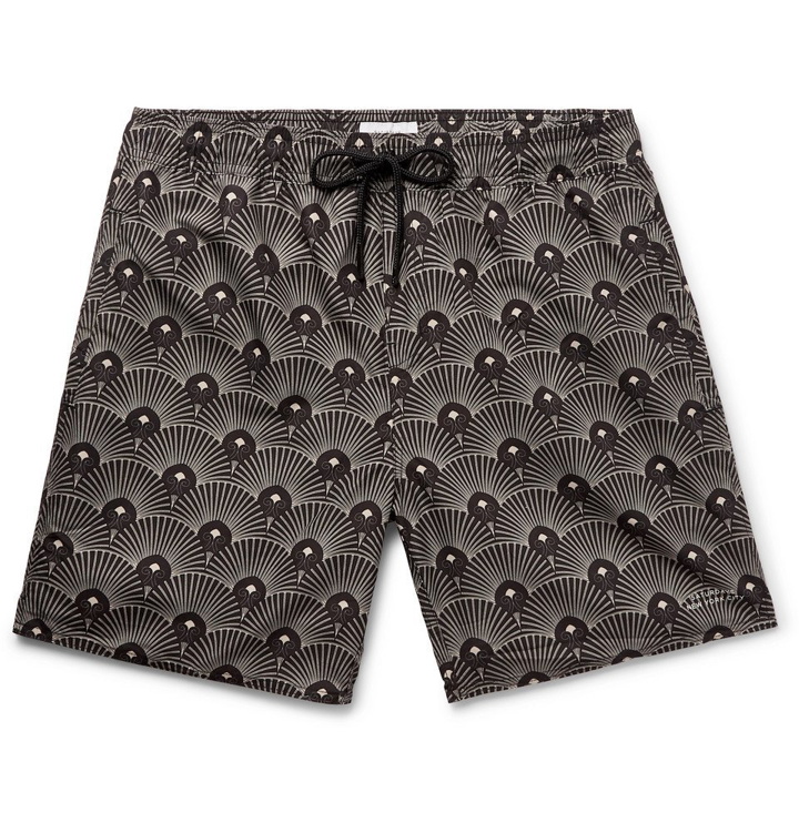 Photo: Saturdays NYC - Timothy Mid-Length Printed Swim Shorts - Men - Black