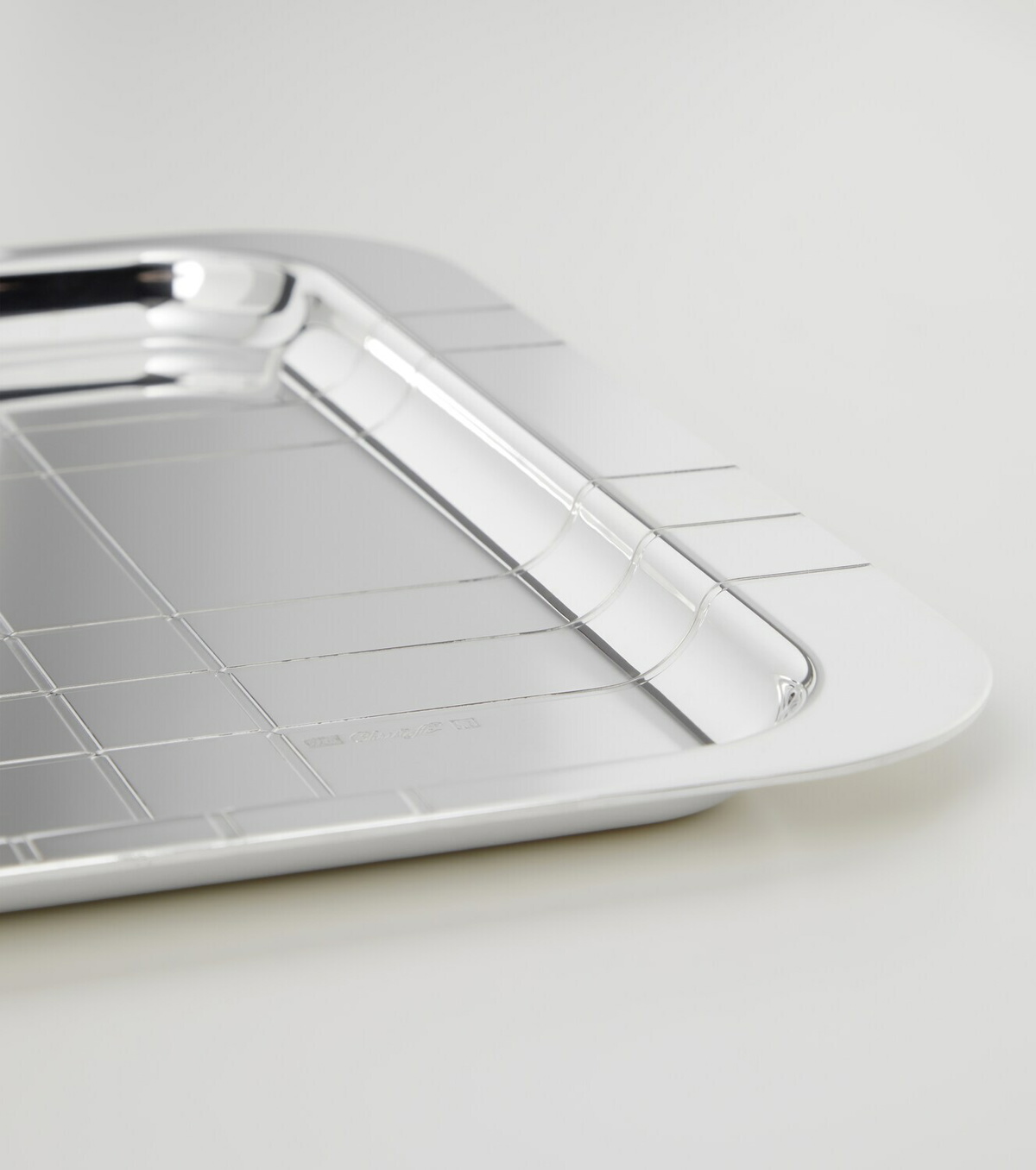 Christofle Graphik silver-plated tray