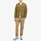 Norse Projects Men's Aros Regular Italian Brushed Twill Trousers in Utility Khaki