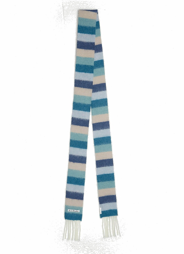 Photo: Acne Studios - Logo Patch Scarf in Blue