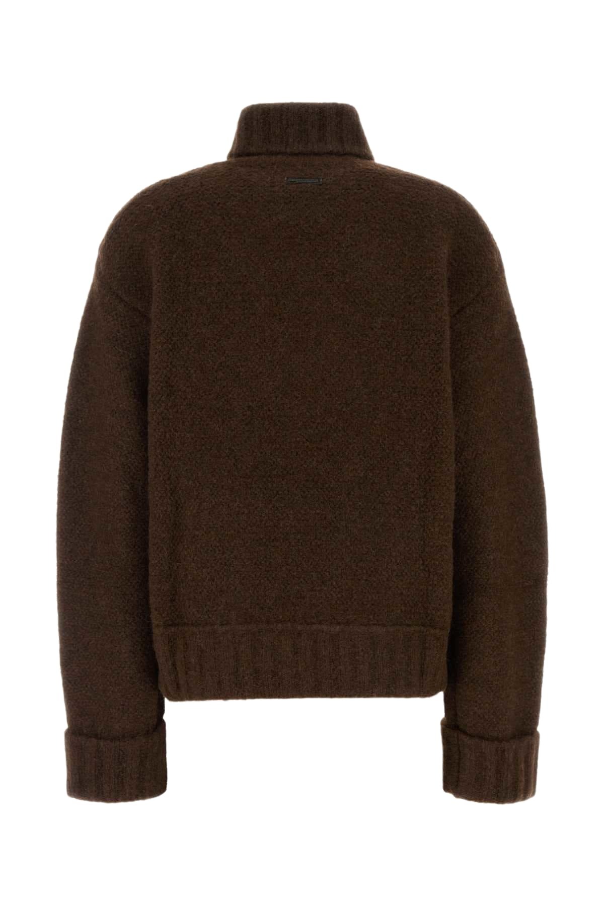 Dsquared2 Brown Stretch Alpaca Blend Sweater