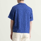 Wax London Men's Curzon Jacquard Vacation Shirt in Blue