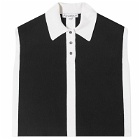JW Anderson Women's Layered Contrast Polo Shirt Vest Top in Black
