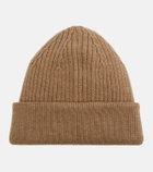Loewe Logo embroidered ribbed-knit wool beanie