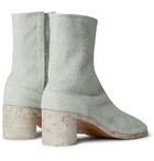 MAISON MARGIELA - Tabi Brushed-Suede Boots - White