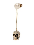 Alexander Mcqueen Pave Skull Chain Earrings
