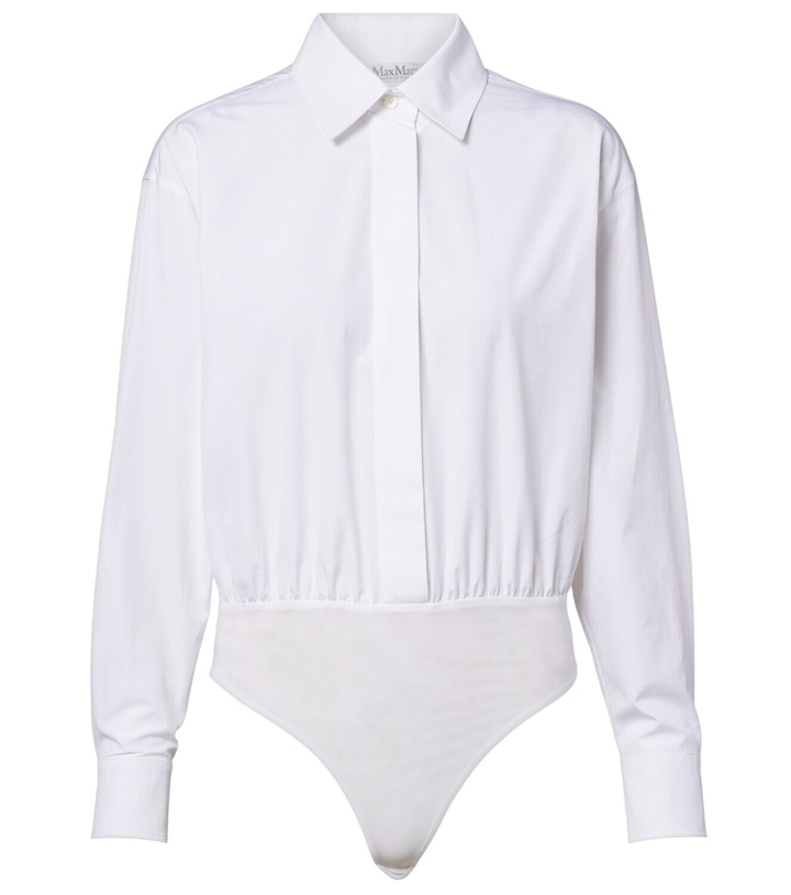 Photo: Max Mara Aere cotton poplin and tulle bodysuit