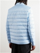 Moncler - Logo-Appliquéd Quilted Shell Down Shirt Jacket - Blue