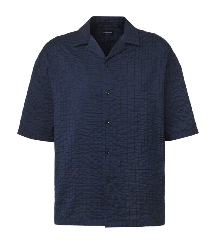 Photo: Giorgio Armani Seersucker bowling shirt