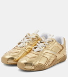 Versace Galaxia metallic leather sneakers
