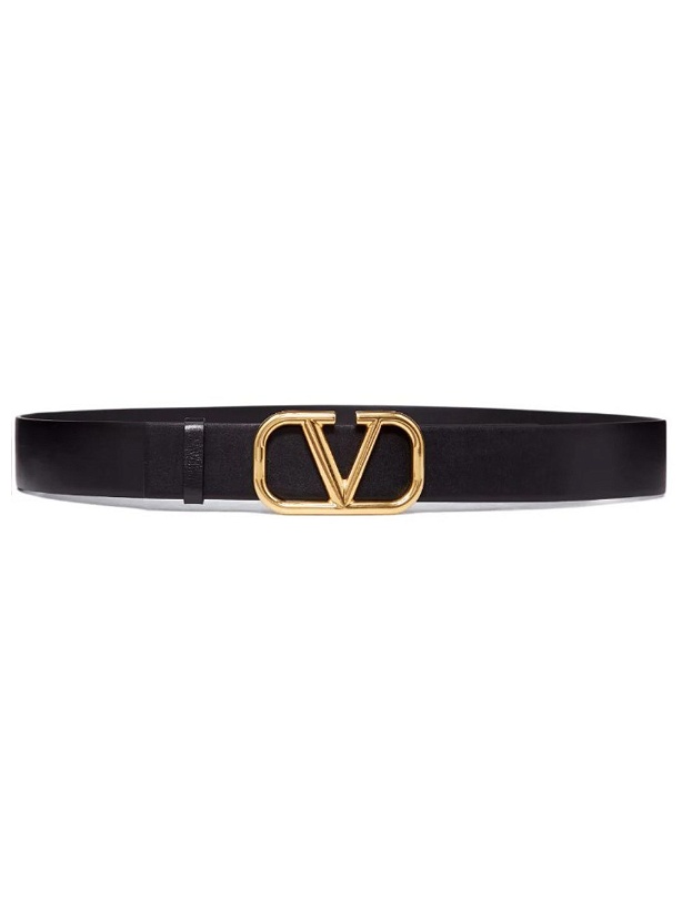 Photo: VALENTINO GARAVANI - Leather Belt With Logo Buckle