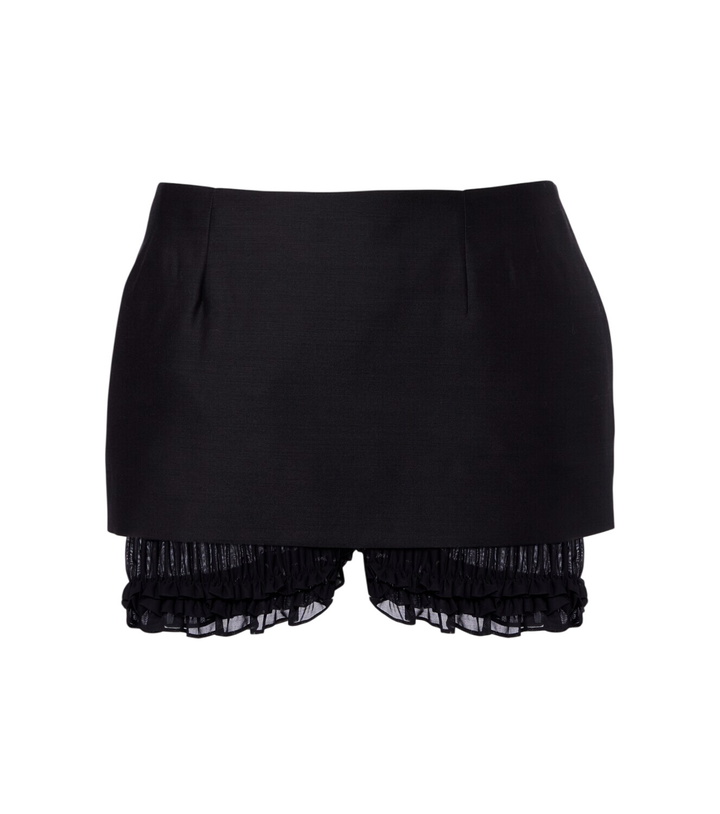 Photo: Magda Butrym Ruffled wool and silk skort