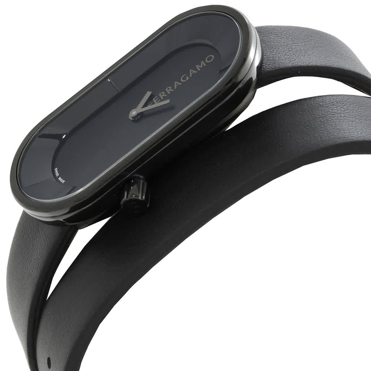 Ferragamo Curve Quartz Black Dial Unisex Watch SFK300423