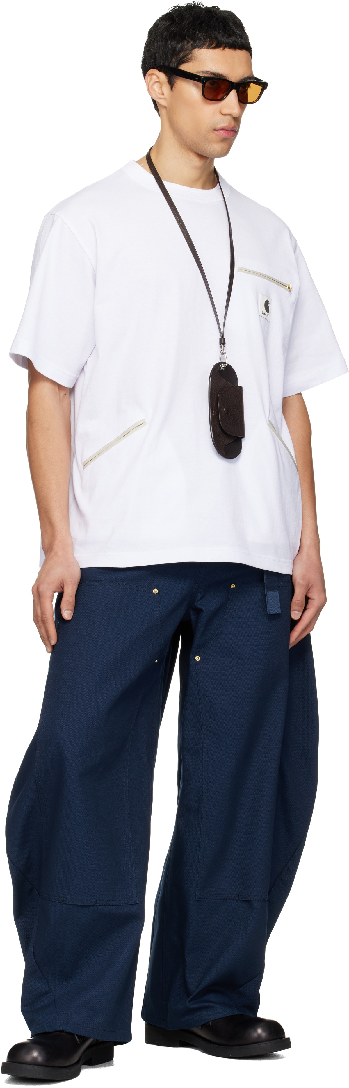 sacai White Carhartt WIP Edition Cotton Jersey T-shirt