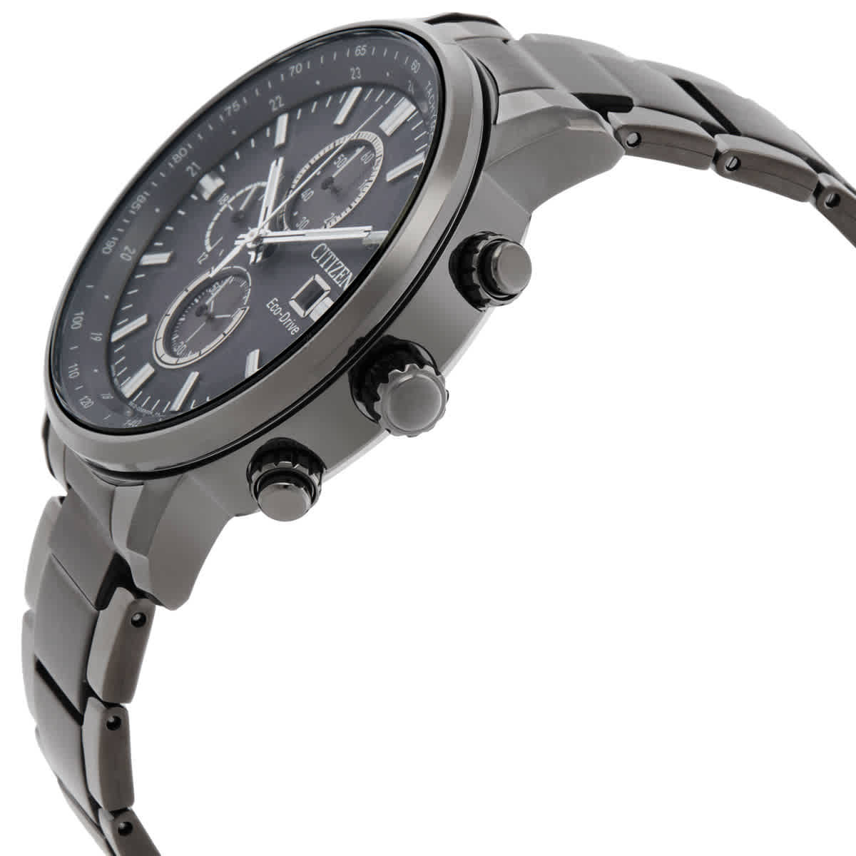 Citizen Eco-Drive Chronograph Grey Dial Mens Watch CA0847-88H