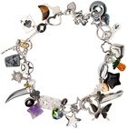 Marland Backus SSENSE Exclusive Silver Midnight Charms Necklace