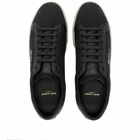 Saint Laurent Men's SL06 Court Canvas Signature Sneakers in Black