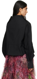 Comme des Garçons Comme des Garçons Black Wool Tropical Jacket