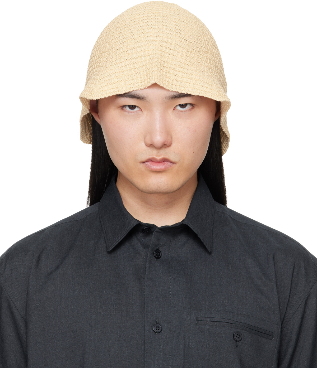 Homme Plissé Issey Miyake Black Bow-Tie Press Shirt Homme Plisse