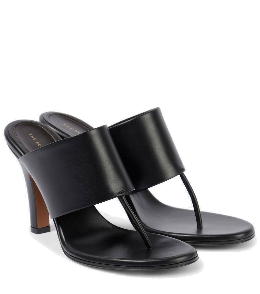 【THE ROW】Signumレザーミュール Signum Mule Brown in Leather – The Row